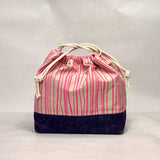 Diving Board Pink Large Drawstring Knitting Project Craft Bag
