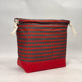 Scallop Cement Large Drawstring Knitting Project Craft Bag