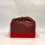Scallop Cement Large Drawstring Knitting Project Craft Bag
