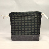 Scallop Cement Large Drawstring Knitting Project Craft Bag