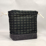Scallop Cement Large Drawstring Knitting Project Craft Bag