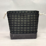 Scallop Cement Large Drawstring Knitting Project Craft Bag