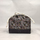 Petite Jardin Black Large Drawstring Knitting Project Craft Bag