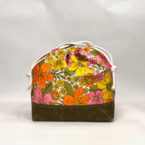 Retro 60's Large Drawstring Knitting Project Craft Bag