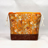 Marigold Love Large Drawstring Knitting Project Craft Bag