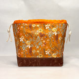 Marigold Love Large Drawstring Knitting Project Craft Bag