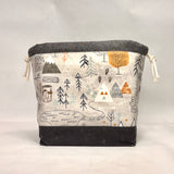 Max's Map Large Drawstring Knitting Project Craft Bag