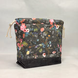 Wild Meadow Large Drawstring Knitting Project Craft Bag