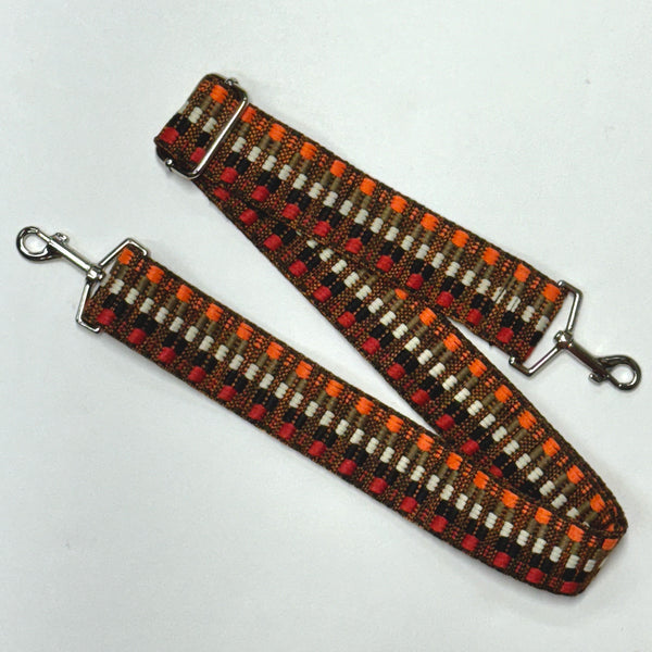 Brown Zig Zag Detachable Crossbody Strap