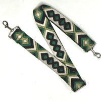 Green Diamonds Detachable Crossbody Strap