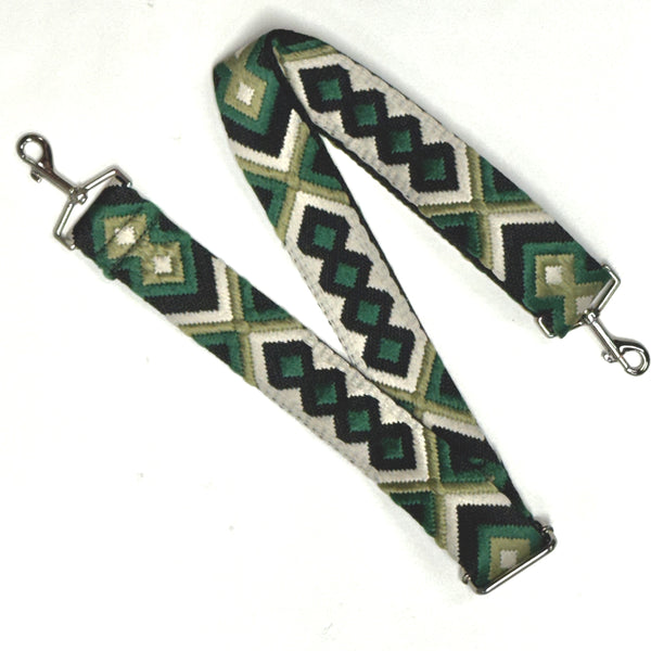 Green Diamonds Detachable Crossbody Strap