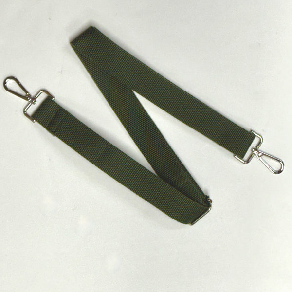 Olive Solid Detachable Crossbody Strap