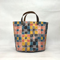 Gather Geometric Pink Oval Bottom Knitting Craft Tote Bag