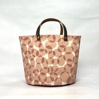 Gather Circles Pink Oval Bottom Knitting Craft Tote Bag
