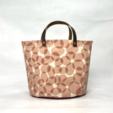 Gather Circles Pink Oval Bottom Knitting Craft Tote Bag