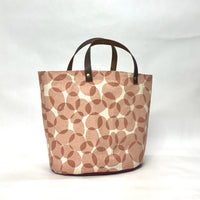 Gather Circles Pink Oval Bottom Knitting Craft Tote Bag