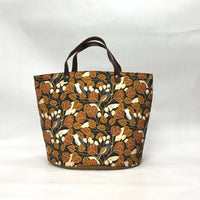 Blooms and Birds Oval Bottom Knitting Craft Tote Bag
