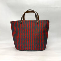 Scallop Cement Orange Oval Bottom Knitting Craft Tote Bag