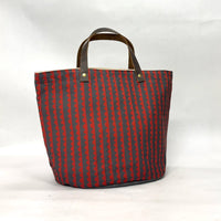 Scallop Cement Orange Oval Bottom Knitting Craft Tote Bag