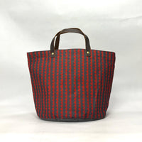 Scallop Cement Orange Oval Bottom Knitting Craft Tote Bag