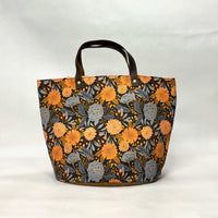 Cordelia Orange Oval Bottom Knitting Craft Tote Bag