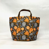 Cordelia Orange Oval Bottom Knitting Craft Tote Bag