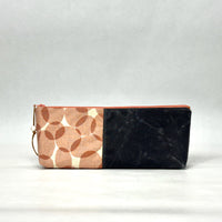 Gather Circles Pink L Short Wide Small Zipper Pouch Gadget Case Cosmetics Bag