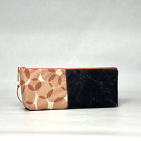 Gather Circles Pink L Short Wide Small Zipper Pouch Gadget Case Cosmetics Bag
