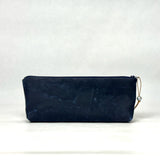 Gather Geometric Blue L Short Wide Small Zipper Pouch Gadget Case Cosmetics Bag
