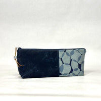 Gather Circles Blue R Short Wide Small Zipper Pouch Gadget Case Cosmetics Bag
