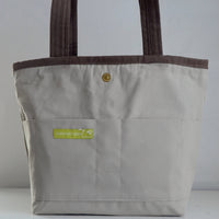Brown Geometric Circles Fabric Tote Bag Fabric Tote Bag
