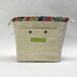 Granny Square Pink Large Drawstring Knitting Project Craft Bag