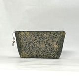 Menagerie Champagne Metallic Small Zipper Pouch Gadget Case Cosmetics Project Bag