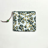 Mistletoe White Metallic Padded Zipper Pouch / Coin Purse / Gadget / Cosmetic Bag