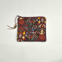Partridge Berry Metallic Padded Zipper Pouch / Coin Purse / Gadget / Cosmetic Bag