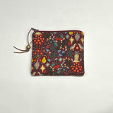 Partridge Berry Metallic Padded Zipper Pouch / Coin Purse / Gadget / Cosmetic Bag