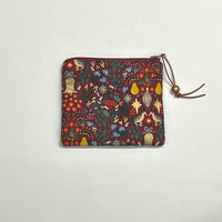 Partridge Berry Metallic Padded Zipper Pouch / Coin Purse / Gadget / Cosmetic Bag