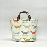 Foxy Fox Oval Bottom Knitting Craft Tote Bag