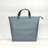 Acoustic Blue Large VINYL Zipper Knitting Craft Tote Bag