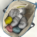 Leap Overcast Large VINYL Zipper Knitting Craft Tote Bag