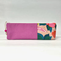 Shimmer Pink Short Wide Small Zipper Pouch Gadget Case Cosmetics Bag