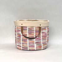 Houses Natural Oval Bottom Knitting Craft Tote Bag