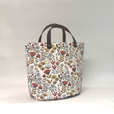 Jillian Pink Oval Bottom Knitting Craft Tote Bag
