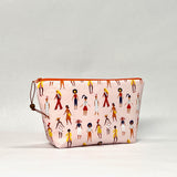 Mademoiselle Pink Small Zipper Pouch Gadget Case Cosmetics Project Bag
