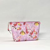 Flock Butterflies Lilac Small Zipper Pouch Gadget Case Cosmetics Project Bag