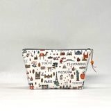 City Guide White Small Zipper Pouch Gadget Case Cosmetics Project Bag