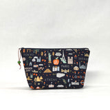 City Guide Black Small Zipper Pouch Gadget Case Cosmetics Project Bag