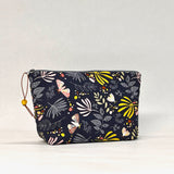 Scatter Navy Small Zipper Pouch Gadget Case Cosmetics Project Bag