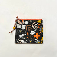 Paper Cut Florals Padded Zipper Pouch / Coin Purse / Gadget / Cosmetic Bag