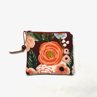 Juliet Burgundy Padded Zipper Pouch / Coin Purse / Gadget / Cosmetic Bag